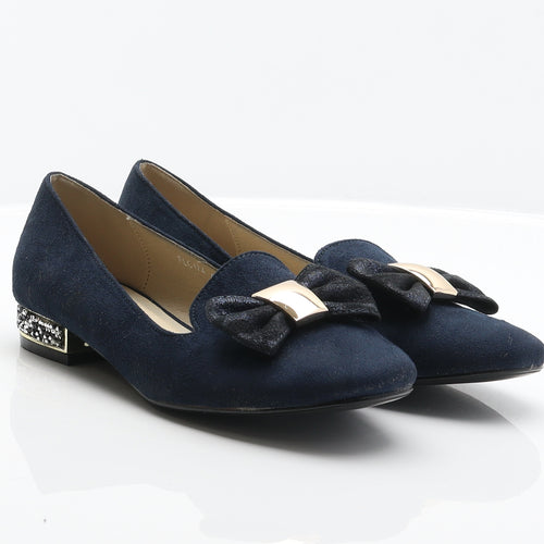 Lunar Womens Blue Polyester Loafer Casual UK 7 40
