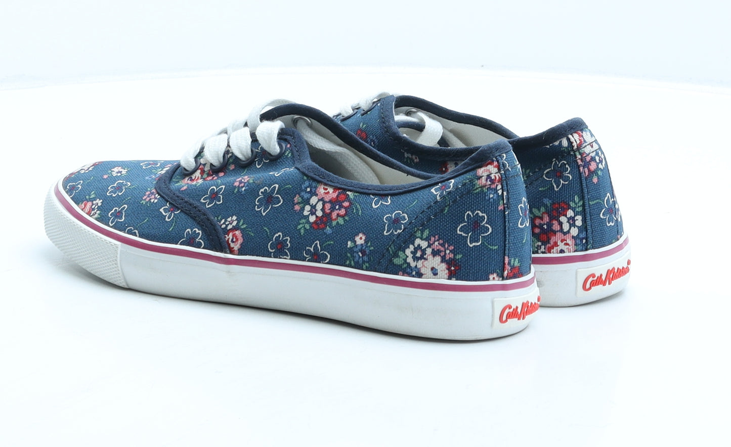 Cath Kidston Womens Blue Floral Fabric Trainer Casual UK 3 36