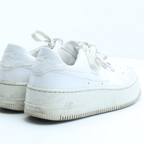 Nike Womens White Polyester Trainer UK 6 - Air Force 1