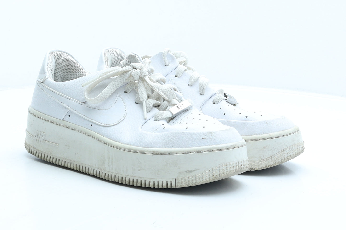 Nike Womens White Polyester Trainer UK 6 - Air Force 1