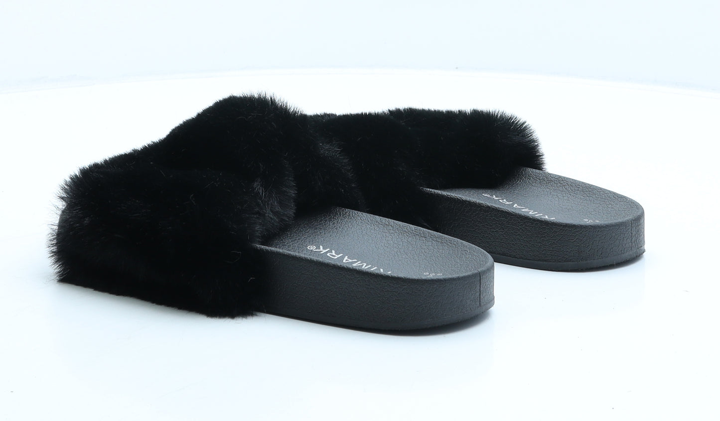 Primark Womens Black Polyester Slider Sandal UK 6 38