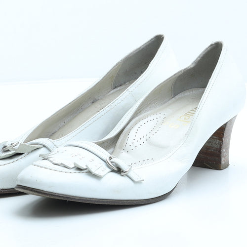 Daniels Womens White Leather Loafer Casual UK 7 40