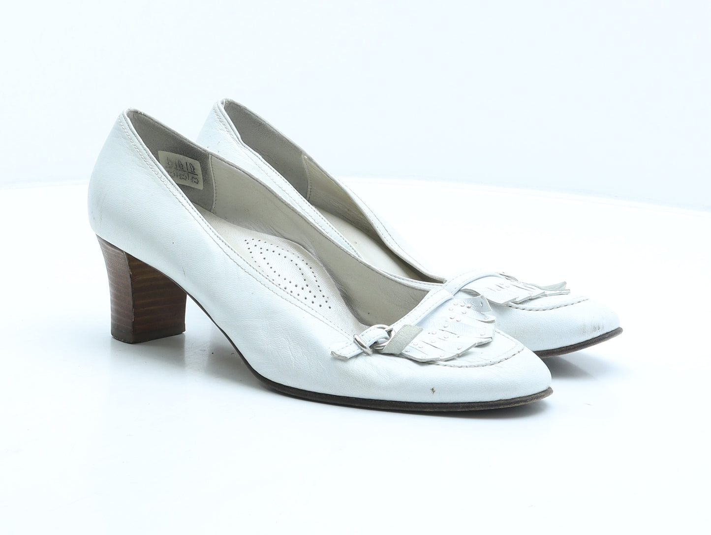 Daniels Womens White Leather Loafer Casual UK 7 40