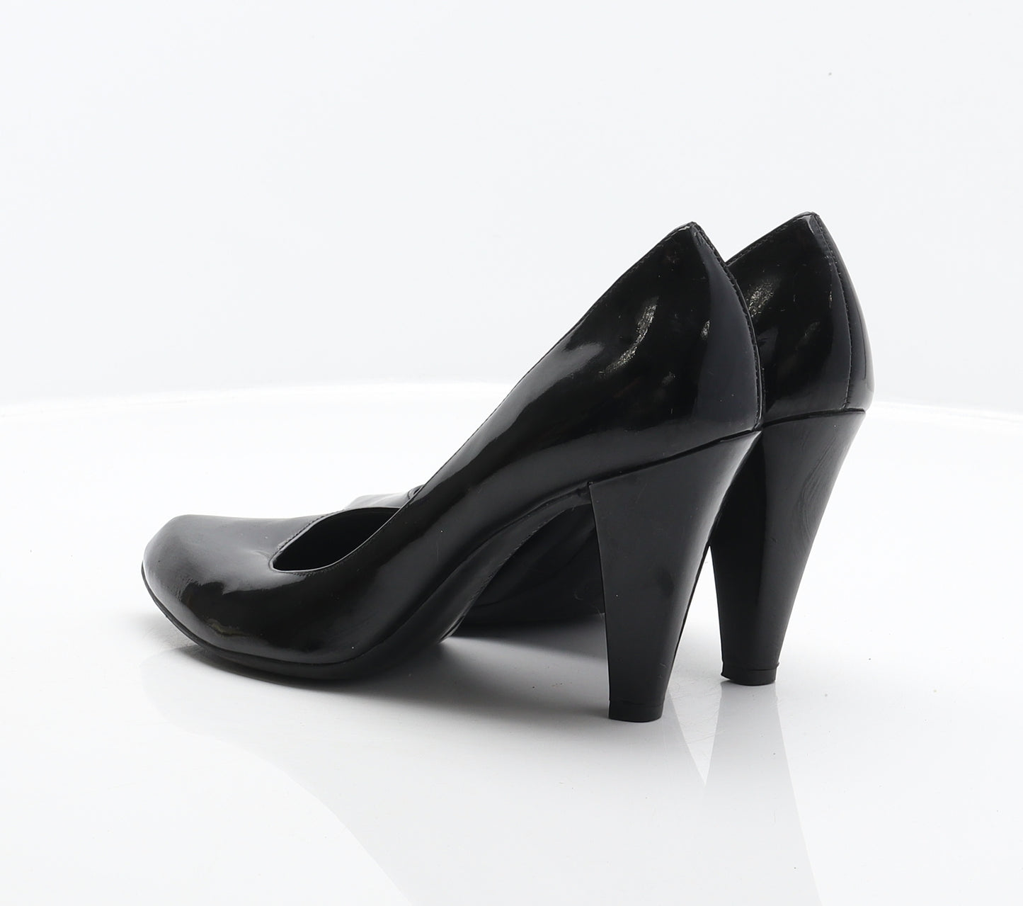 Gianni Bini Womens Black Patent Leather Court Heel UK 7