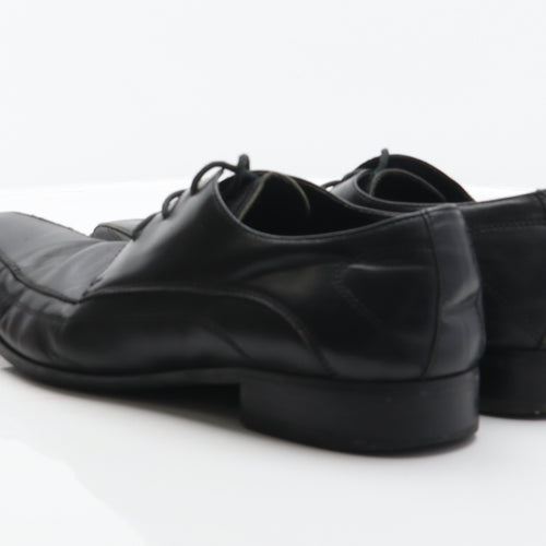 Aldo Mens Black Leather Derby Dress UK 9.5 43