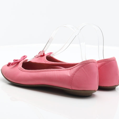 Preworn Womens Pink Synthetic Ballet Flat UK 5 38