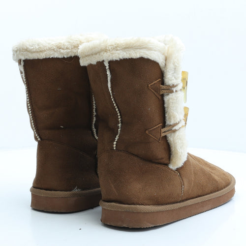 Lilley Womens Brown Polyester Shearling Style Boot UK 9