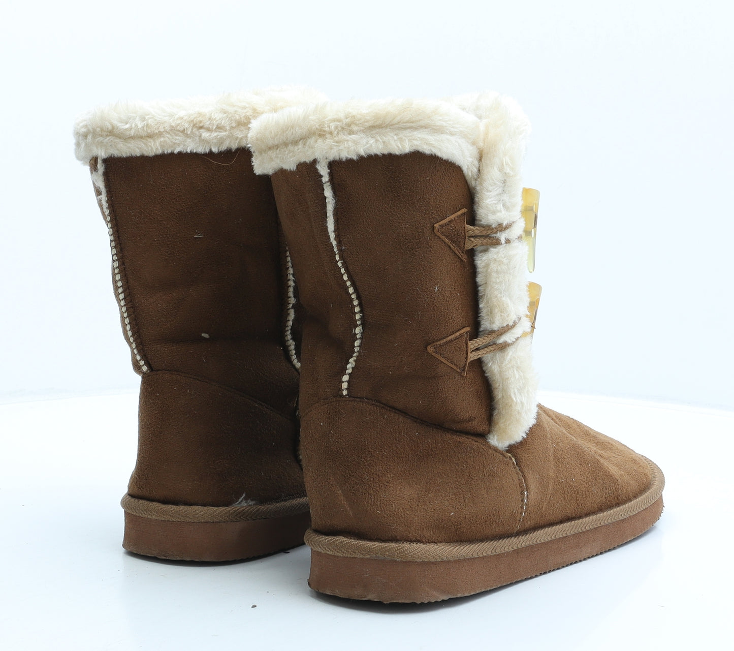 Lilley Womens Brown Polyester Shearling Style Boot UK 9