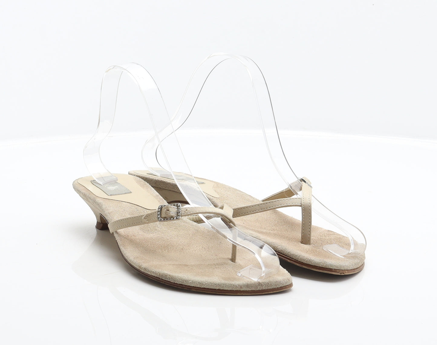 Wallis Womens Beige Polyester Thong Sandal UK 5 38