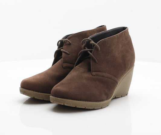 Red Level Womens Brown Polyester Chukka Boot UK 4