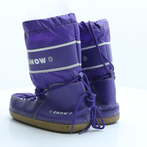Snow Boot Womens Purple Polyester Snow Boot Boot UK 3 36