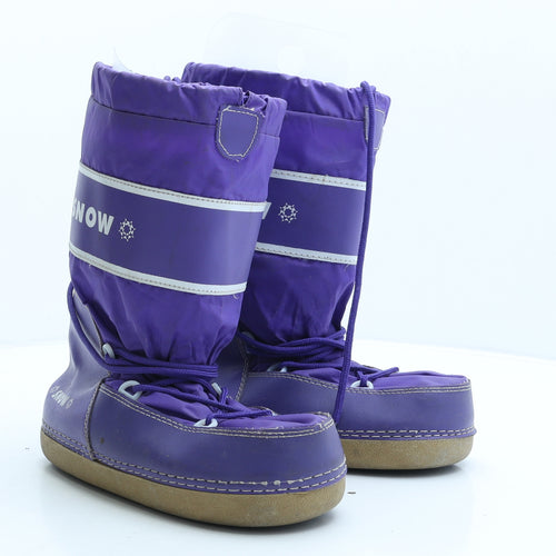 Snow Boot Womens Purple Polyester Snow Boot Boot UK 3 36