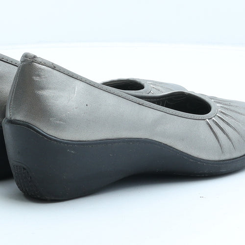 Comfort Plus Womens Grey Synthetic Ballet Casual UK 3