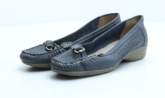 Softlites Womens Blue Synthetic Loafer Casual UK 7