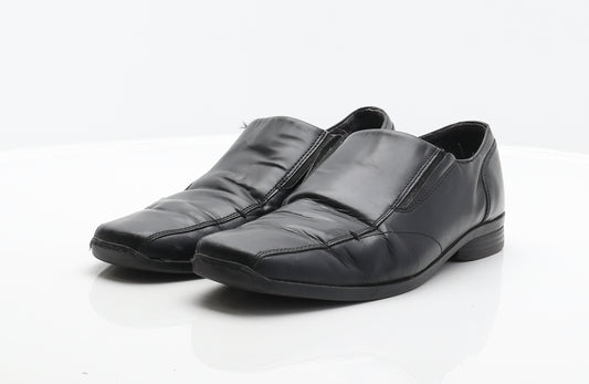 Hush Puppies Mens Black Leather Loafer Casual UK 7 41