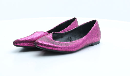 George Womens Pink Synthetic Ballet Flat UK 5