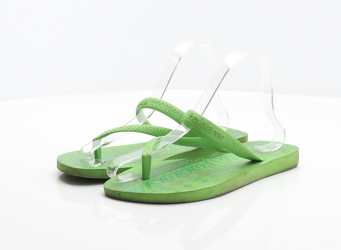 Havaianas Womens Green Synthetic Flip-Flop Sandal UK 6 39