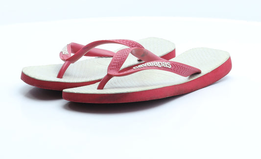 Havaianas Mens Red Rubber Flip-Flop Sandal UK 7 41
