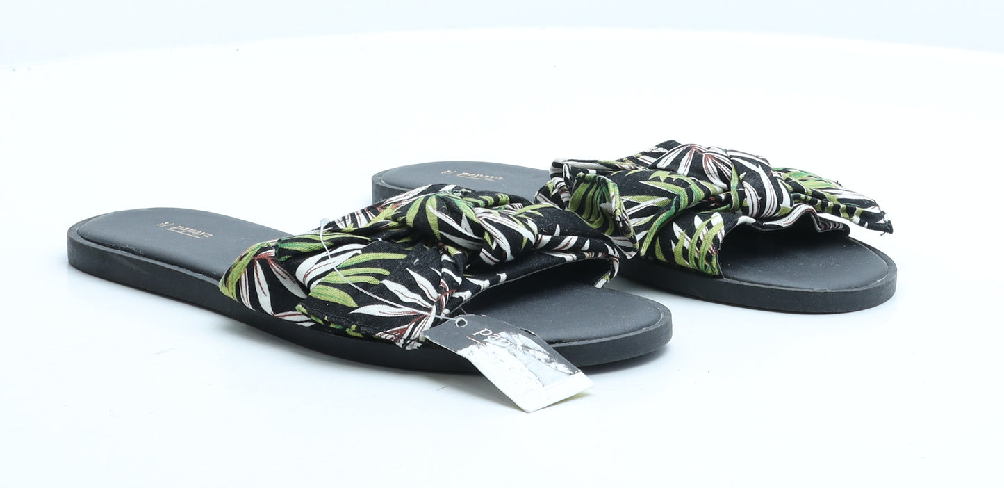 Papaya Womens Multicoloured Floral Synthetic Slider Sandal UK 6