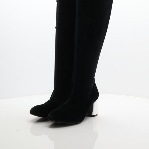 Lilley Womens Black Polyester Slip On Boot UK 6