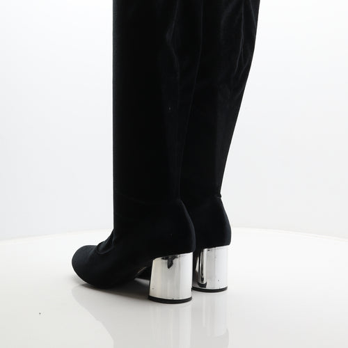 Lilley Womens Black Polyester Slip On Boot UK 6