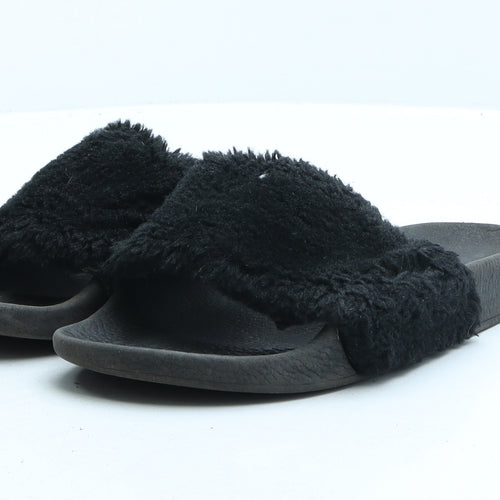 Preworn Womens Black Synthetic Slider Sandal UK 5 38