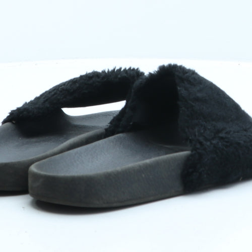 Preworn Womens Black Synthetic Slider Sandal UK 5 38