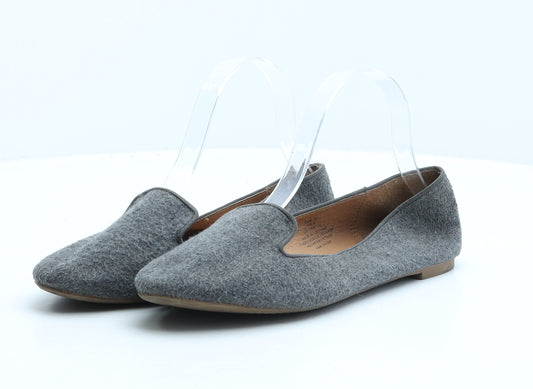 H&M Womens Grey Fabric Ballet Flat UK 6 39