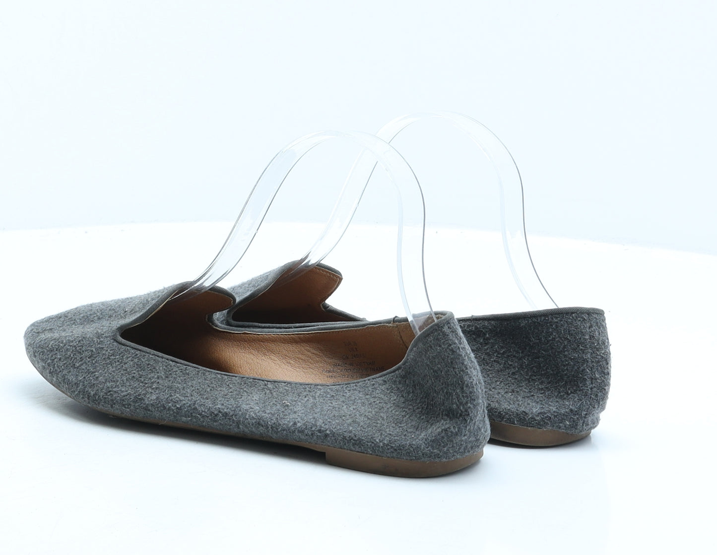 H&M Womens Grey Fabric Ballet Flat UK 6 39