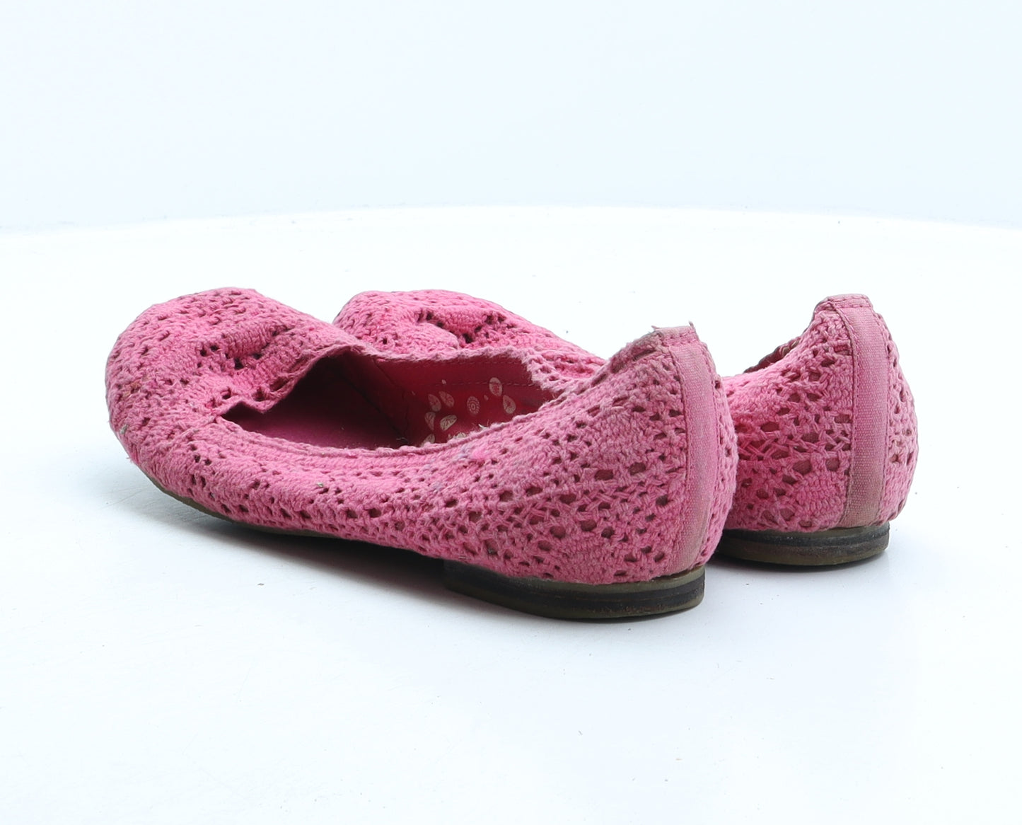 Topshop Womens Pink Fabric Ballet Flat UK 6 39