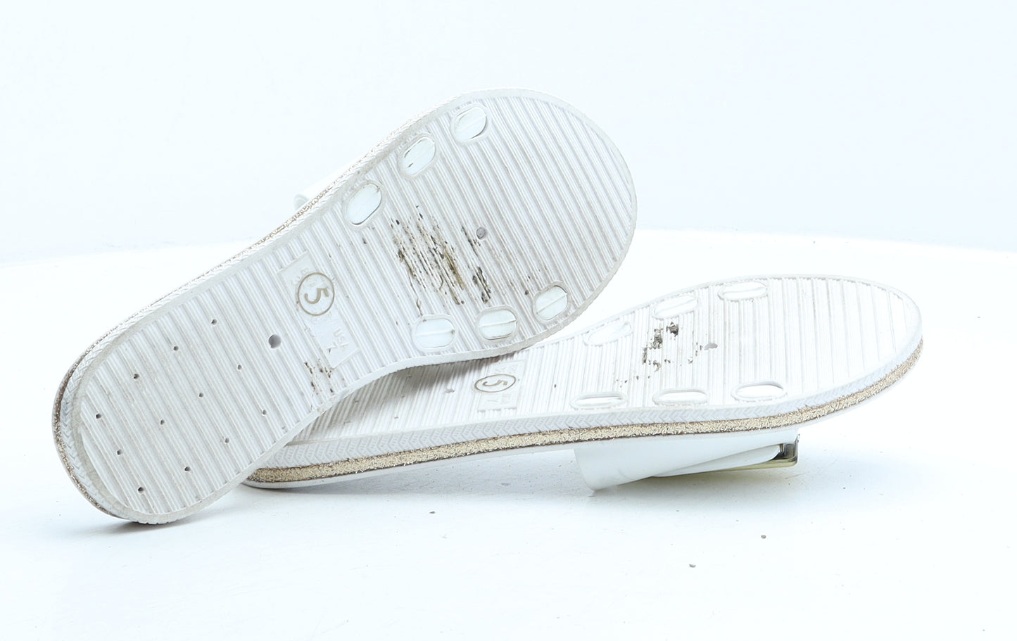 Linzi Womens White Synthetic Slider Sandal UK 5