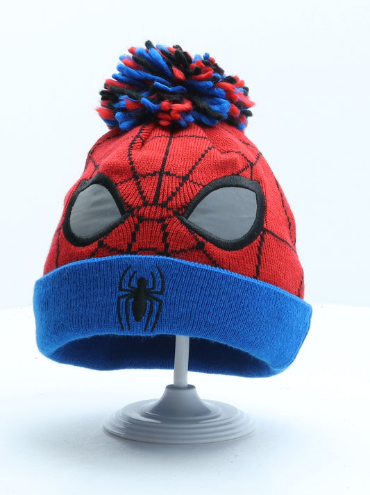 George Boys Multicoloured Geometric Acrylic Bobble Hat One Size - Spiderman