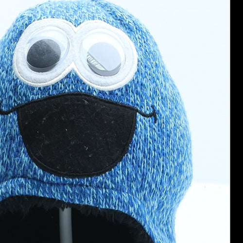 George Boys Blue Acrylic Beanie One Size - Cookie Monster