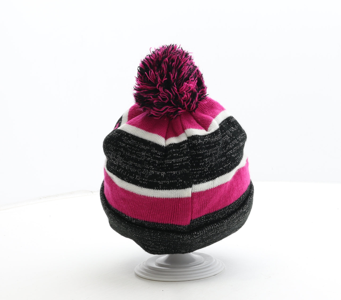 TU Girls Multicoloured Colourblock Acrylic Bobble Hat Size S - Supergirl