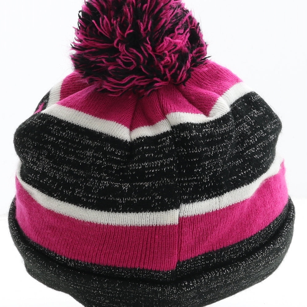 TU Girls Multicoloured Colourblock Acrylic Bobble Hat Size S - Supergirl