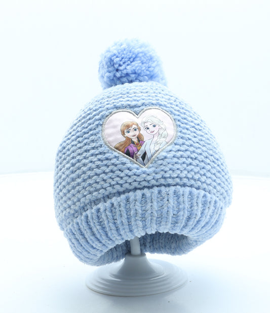 Marks and Spencer Girls Blue Polyester Bobble Hat One Size - Frozen