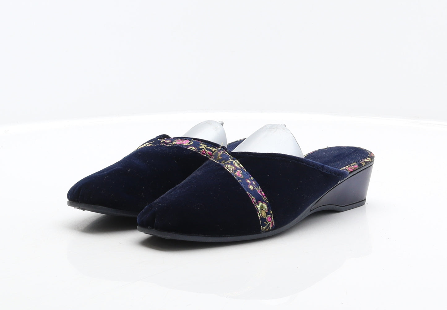 Marks and Spencer Womens Blue Polyester Mule Slipper UK