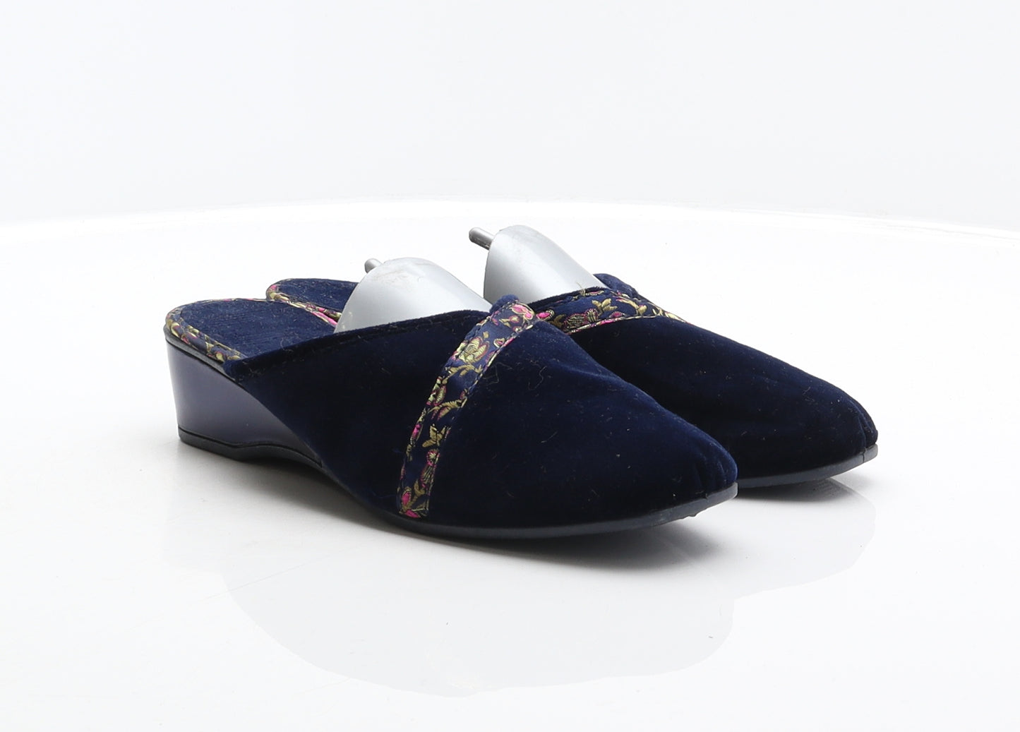 Marks and Spencer Womens Blue Polyester Mule Slipper UK