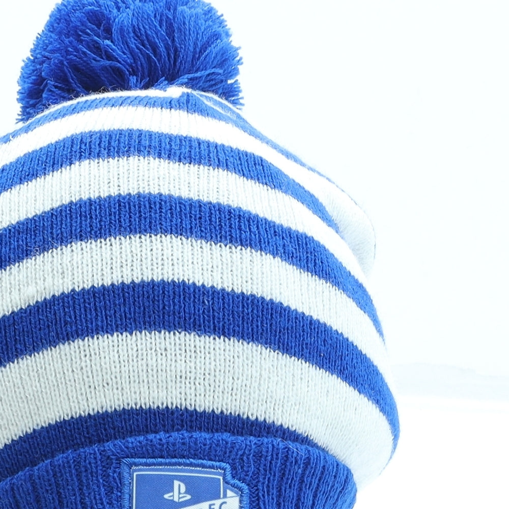 PlayStation Boys Blue Striped Acrylic Bobble Hat One Size - Pom Pom