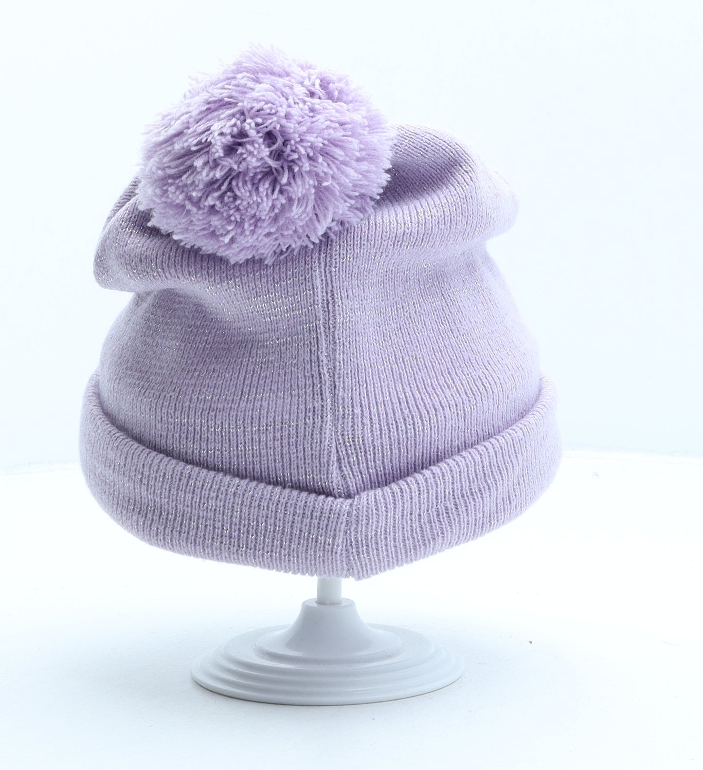 Peppa Pig Girls Purple Acrylic Bobble Hat One Size