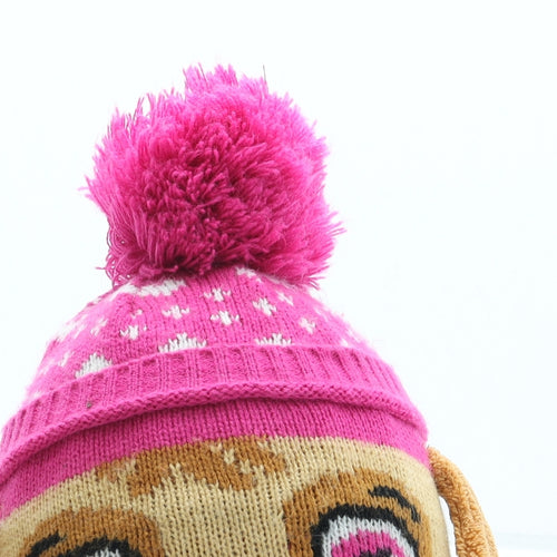 George Girls Pink Acrylic Bobble Hat One Size - Paw Patrol