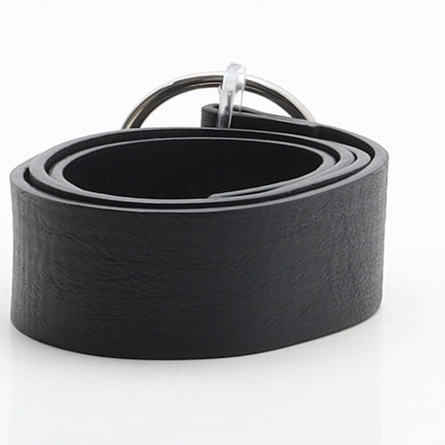 Brandy Melville Womens Black Solid Polyurethane Adjustable Belt Belt One Size