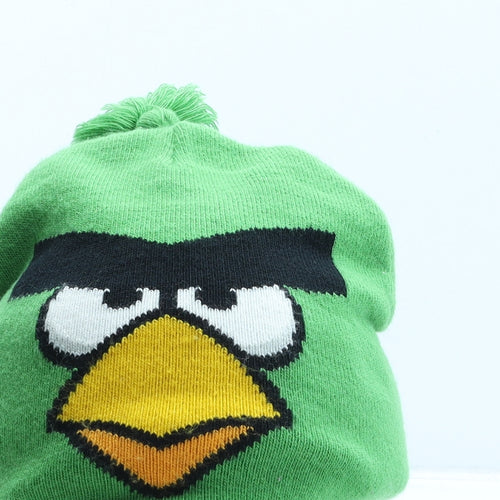 Angry Birds Boys Green Acrylic Bonnet One Size