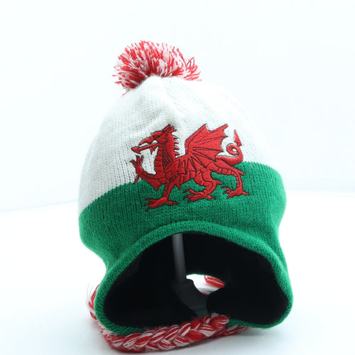 Pendragon Boys Green Colourblock Acrylic Bonnet One Size - Wales Dragon