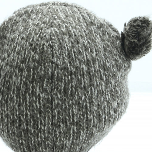George Girls Brown Acrylic Bobble Hat One Size - Owl