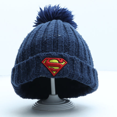 NEXT Boys Blue Acetate Bobble Hat One Size - Superman