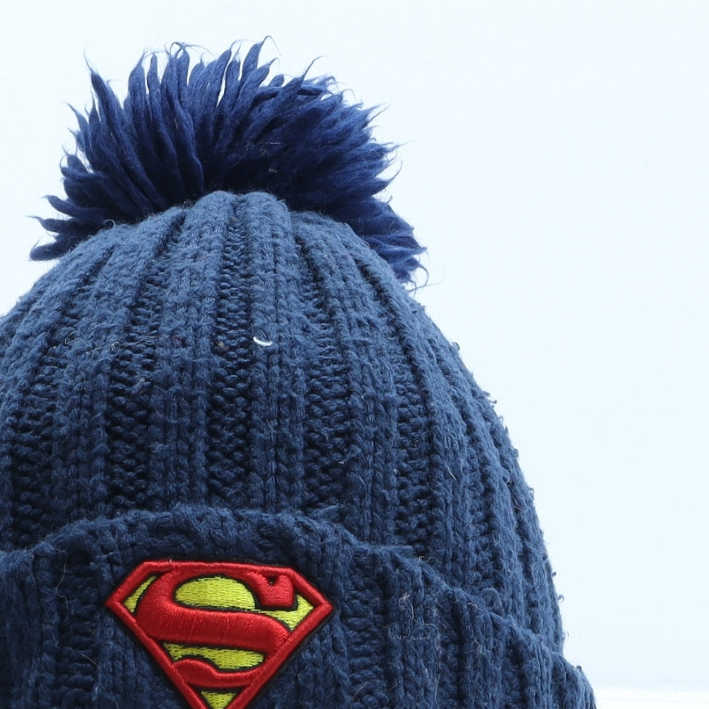 NEXT Boys Blue Acetate Bobble Hat One Size - Superman