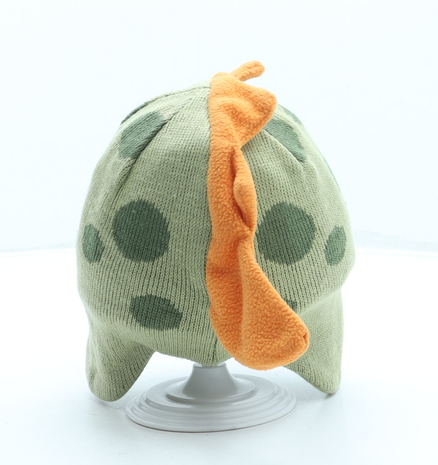 Kidorable Boys Green Acrylic Bonnet One Size - Dinosaur