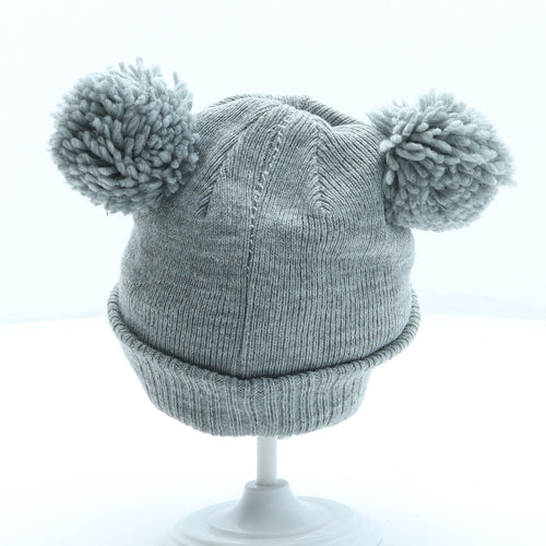 Disney Boys Grey Acrylic Bobble Hat One Size - Winnie the Pooh