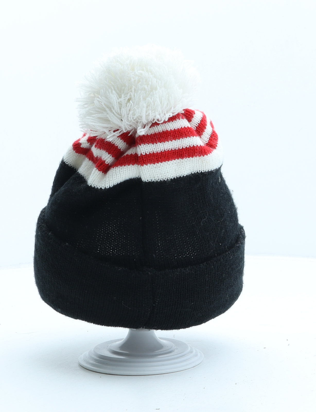 Jingle Bells Boys Black Acrylic Bobble Hat One Size - Penguin